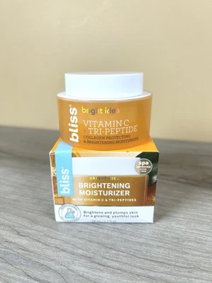 Bliss Bright Idea,维生素 C + 三肽保湿霜 1.7 液量盎司 50 毫升全新 — 第 1/2 张图片