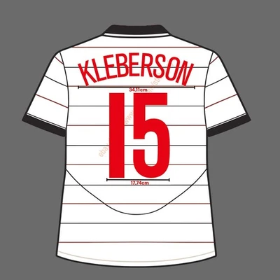 04-05 Juego de Tercer Nombre Man United - Kleberson #15 Terciopelo Hecho por Ventilador Transferencia de Calor Foto 1 de 2