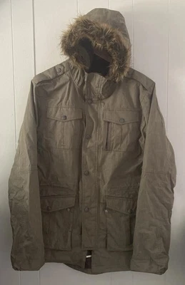 Holden Ski Snowboard Jacket Men’s Size Large Solid Brown w/ Faux Fur Trim Hood - Image 1 of 4