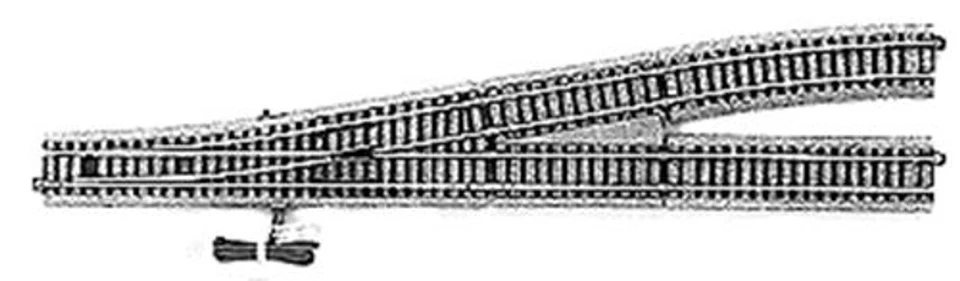 Kato HO Unitrack Powered Turnout #6 Left Hand 19-3/8in 492mm; 34-1/8in 867 2-860 - Image 1 of 1