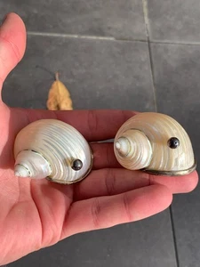 Silbermontierte Muschel Ornamente 74,2 Gramm - Bild 1 von 7