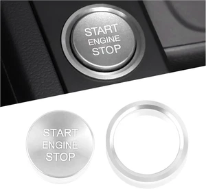 Auto Druck Start Knopf Abdeckung kompatibel mit Audi, Cool Aluminium Motor Start Butt - Bild 1 von 12