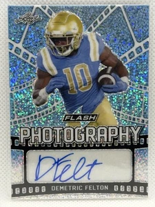 2021 Leaf #FP-DF2 Demetric Felton Flash Photography Auto Platinum Blue #/35 - Picture 1 of 2