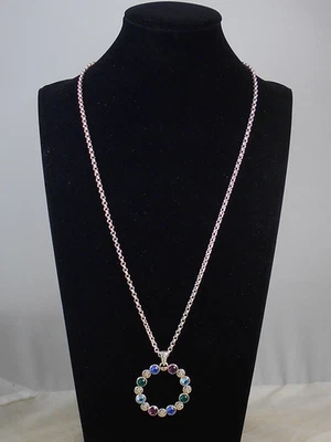 Collar circular de cristal multicolor Brighton plateado ELORA GEMAS JM5153 Foto 1 de 2