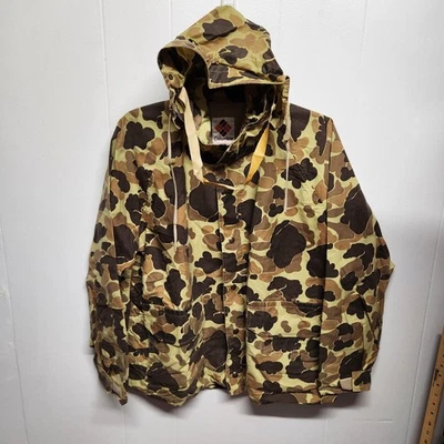 Vintage Columbia Jacket Mens Medium Duck Camo Gore-Tex Hooded Hunting Parka 90s - Image 1 of 4