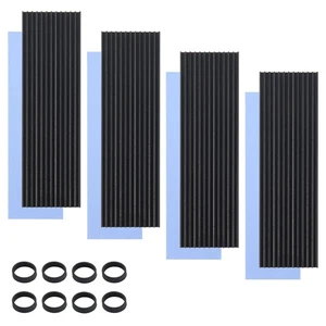 4 Stück M.2 NVMe Kühlkörper mit 4 Thermo Silikon Pads Aluminium 2280 SSD Heat S... - Bild 1 von 7