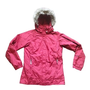 Columbia Small Red Long Line Zip Insulated Hooded Faux Fur Heavyweight Coat - Bild 1 von 9