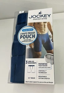 Jockey Everyday Active Boxershorts 3er Pack Langbein Navy 8,5 Schrittlänge Größe Medium - Bild 1 von 5