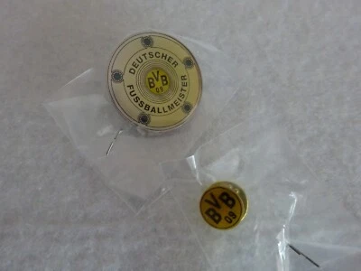 Borussia Dortmund Fußball Pin Meisterschale Deutscher Fußballmeister + Logopin - Bild 1 von 3