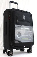 DELSEY HYPERGLIDE 21" LIGHTWEIGHT EXPANDABLE SPINNER SUITCASE BLACK
