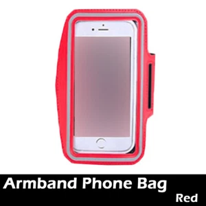 Red Arm bag phone Bag Sport Gym Jogging Running 6.5" x 3.7" - Picture 1 of 4