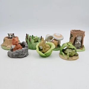 Vintage 1980s Franklin Mint Woodland Surprises Bundle Of 7 - Picture 1 of 12