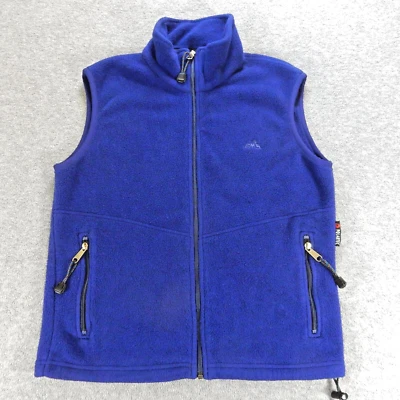 EMS Mens Vest Small Blue Fleece Zip Pockets Eastern Mountain Sports Outdoor - Image 1 of 4