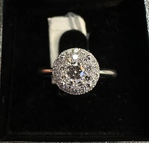 0.67 ctw Natural Diamond Ring | 18k White Gold - Picture 1 of 5