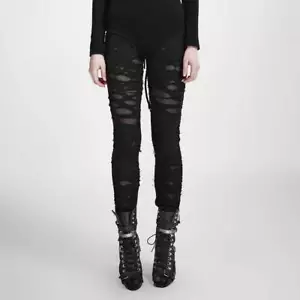 Punk Rave Zombie Flesh Black Stretch Leggings • Ships in 2-4 Weeks • Gothic - Picture 1 of 6