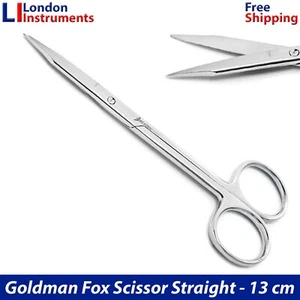 Dental Surgical Medical Goldman Fox Scissors Straight 13cm Accurate Dissection - Picture 1 of 6