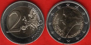 Slovenia 2 euro 2008 "Primoz Trubar" BiMetallic coin UNC - Picture 1 of 1