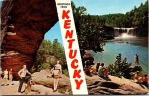 Grüße aus Kentucky zeigt Natural Bridge & Cumberland Falls POSTKARTE B9 - Bild 1 von 2