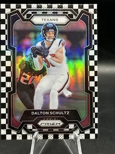 Dalton Schultz 2023 Prizm- Black & White Checkerboard Prizm SSP - 115 Texans - Picture 1 of 2