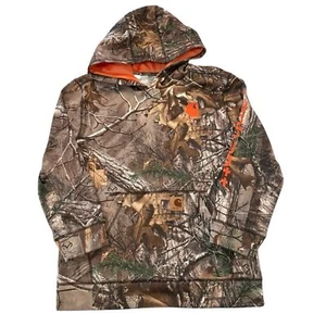 Carhartt Woodland Camo Hoodie with Orange Details Youth Medium 10-12 - Picture 1 of 12