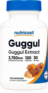 Nutricost Guggul Extrakt Nahrungsergänzungsmittel (3750 mg Äquivalent) 120 Kapseln - Bild 1 von 5
