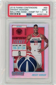 2018 Panini Contenders Basketball #89 Dwight Howard Championship Ticket #1/1 PSA - Picture 1 of 2