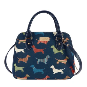 Bolso Bandolera Signare Tapiz Mano Hombro para Mujer Diseño Dachshund Perro - Imagen 1 de 6