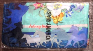 Sciarpa JOHNNY WAS pura seta fiori e stalloni con nappe CAVALLI AMANTI NUOVA CON ETICHETTE - Foto 1 di 5