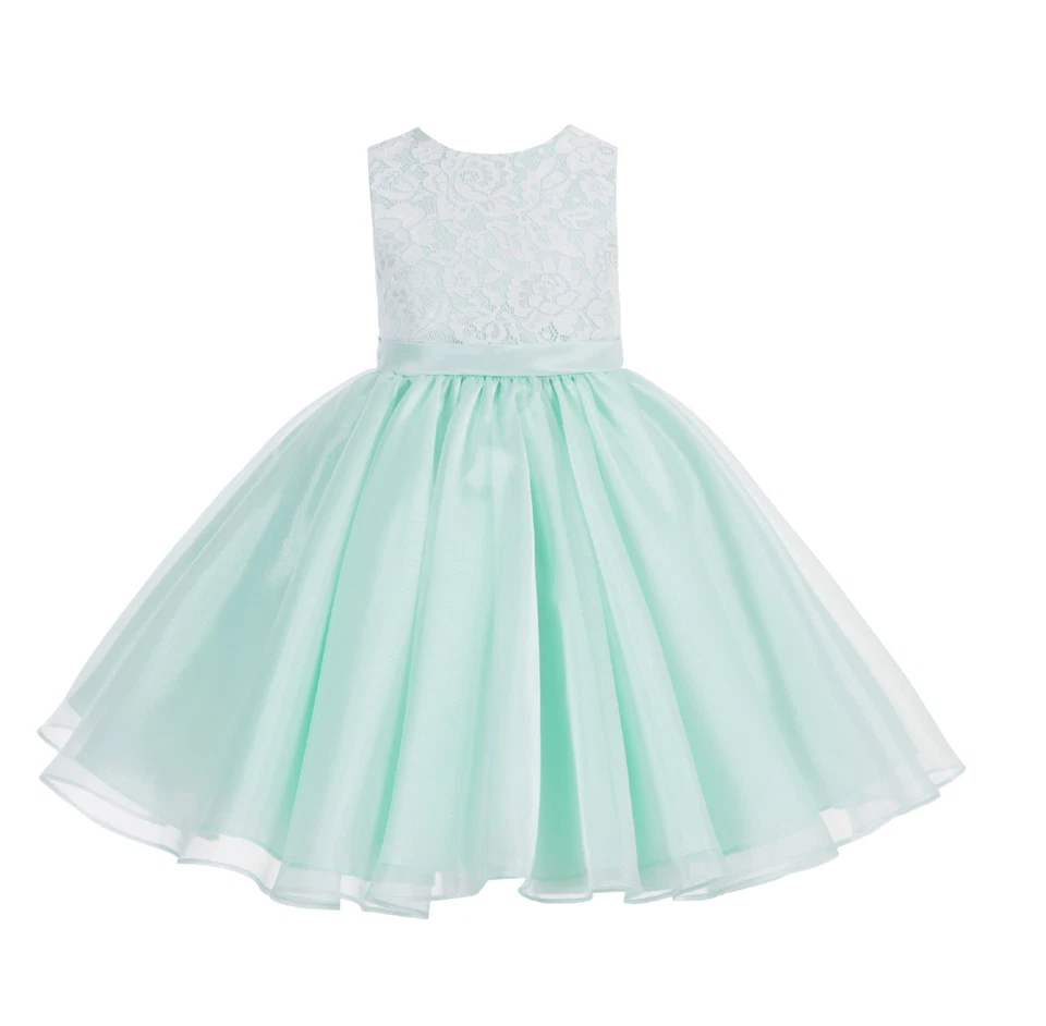 Lace Flower Girl Dresses Organza Dresses Birthday Girl Dress Graduation Dresses - Image 1 of 1