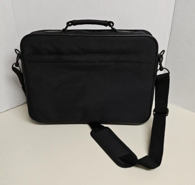 ICON Negro Nylon Viaje Laptop Bolso Estuche de Transporte 15” Acolchado Cierre de Cremallera #11973 Foto 1 de 4