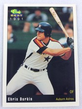 1991 Auburn Astros-Classic BEST Minor League Baseball Card-Chris Durkin