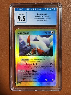 Zangoose Reverse Holo ex Sandstorm Pokemon Card 14/100 CGC 9.5 GEM MINT - Image 1 of 3