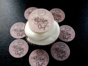 12 PRECUT edible wafer/rice paper Mothers Day Disc cake/cupcake toppers (5) - Picture 1 of 3