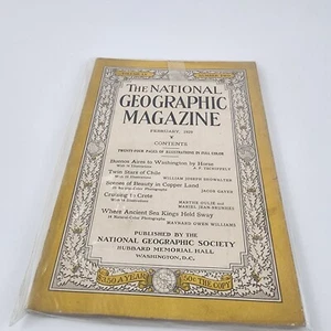 National Geographic Magazine  February 1929 No  Insert - Foto 1 di 3