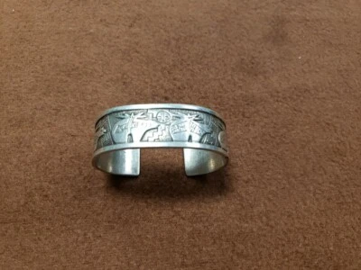 Kewa Roderick Tenorio Sterling Silver Bears Cuff Bracelet, RMT Relios, 49.5g - Image 1 of 4