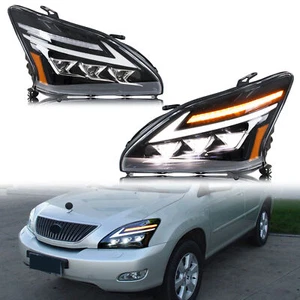 LED Headlights Fit for Lexus RX330 RX350 RX400h 2005-2009 Front Lamps Assembly - Picture 1 of 5