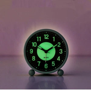 Alarm Clock Bedside No Ticking Battery Power Silent Luminous Clock clear display - Picture 1 of 7