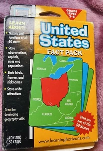 United States Fact Vintage Card Pack All 50 States - Picture 1 of 2