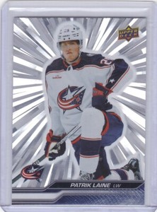 PATRIK LAINE 2023-24 UPPER DECK OUTBURST SILVER PARALLEL #50 COLUMBUS
