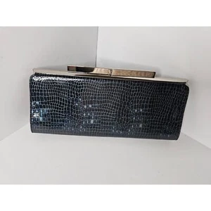 Banana Republic snake embossed leather clutch - Picture 1 of 4