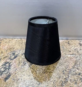Small Lamp Shade Replacement Lampshade Clip-On Light Shades Black 4.5 X5x3” - Picture 1 of 2