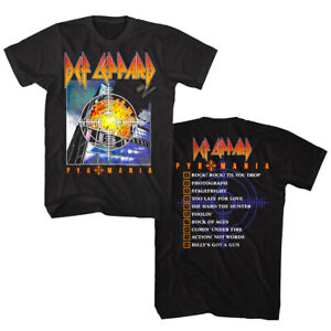 Def Leppard Pyromania Album Cover Men's T Shirt Heavy Metal Rock Band Tour Merch