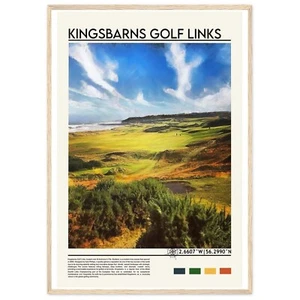 Eslabones de golf Kingsbarns impresión Kingsbarns Kingsbarns arte de pared Kingsbarns póster Kin - Imagen 1 de 7