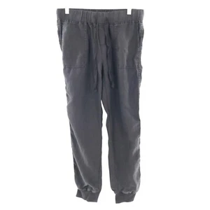 Caslon Linen Joggers Pants Women XS Black Lagom Resort Casual Layering Lagenlook - Picture 1 of 15