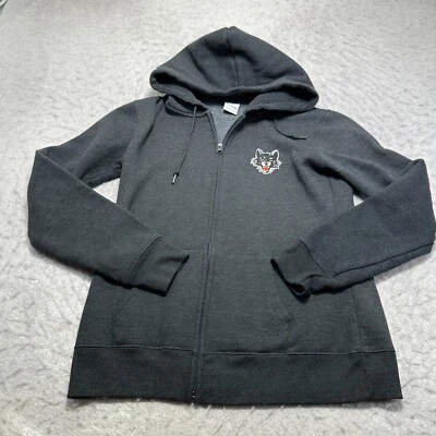 Chicago Wolves AHL  Full Zip Hoodie Sweatshirt Gray Womens Size Medium M Foto 1 de 4