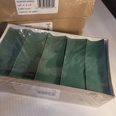 PATERSON 17,500 (7 Boxes 2,500 Each) NAPKIN BAND RINGS 4 1/4" x 1/2" Hunter Green