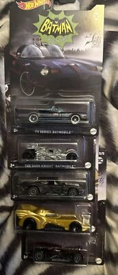 Hot Wheels 2022 Batman Walmart *Set of 5* TV Series Batmobile, 1989 Complete - Image 1 of 4