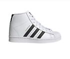 White Adidas Womens Superstar hitop shell toes Size 6