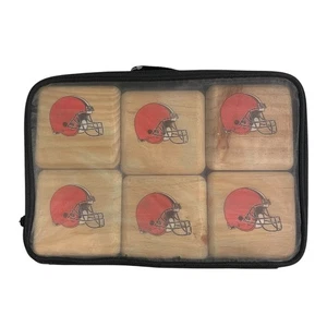 Cleveland Browns Holz Rasen Würfel Sieg Heckklappe Camping Wandern Hof Spiele - Bild 1 von 11