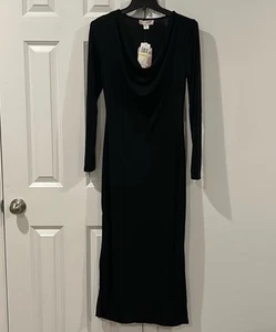 NWT Band Of The Free Long Sleeve Maxi Dress Black Women’s M - Picture 1 of 7